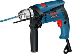 Дрель ударная сетевая BOSCH GSB 13 RE (БЗП) односкоростная 0601217103 Набор сверл