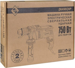 Дрель ударная сетевая ЭНКОР ДУЭ-750ЭР/13М 50081