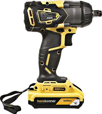 Гайковерт аккумуляторный HANSKONNER HCD18350S