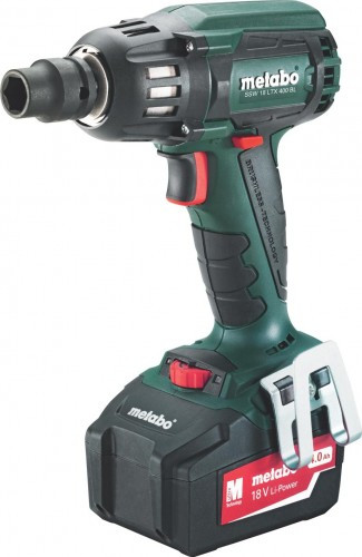 Гайковерт аккумуляторный METABO SSW 18 LTX 4,0 Ач 400 BL ударный, бесщеточный 602205500 Аккумулятор Li-Power (18 В/4,0 А-час) - 2 штуки