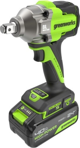 Гайковерт аккумуляторный GREENWORKS IW5500 ударный, 24V, АКБ 4Ач и ЗУ 3805007CUB