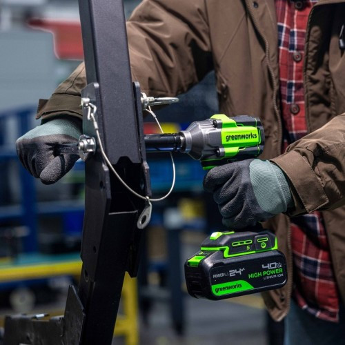 Гайковерт аккумуляторный GREENWORKS IW5500 ударный, 24V, АКБ 4Ач и ЗУ 3805007CUB