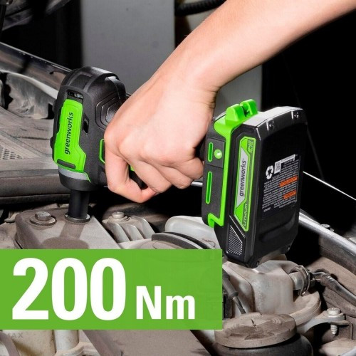 Гайковерт аккумуляторный GREENWORKS G24IW200 ударный, 24V, АКБ 4Ач и ЗУ 3803607CUB