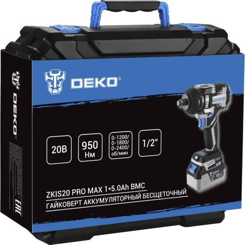 Гайковерт аккумуляторный DEKO ZKIS20 PRO MAX 083-1089