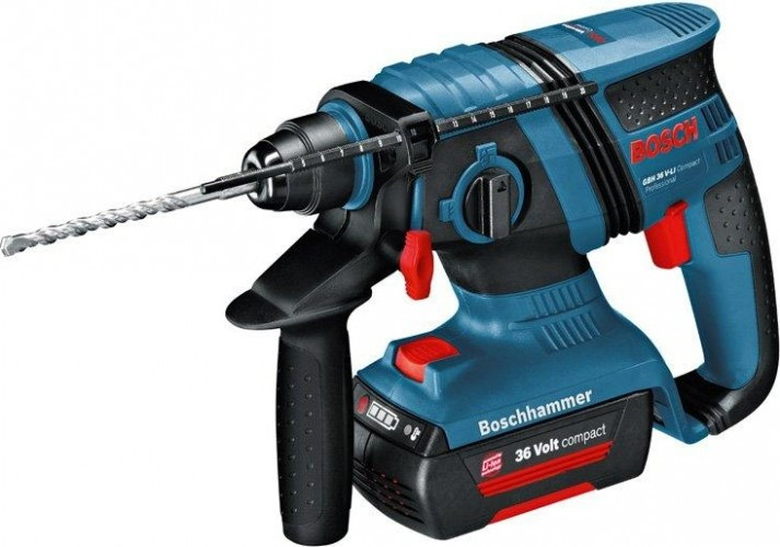 Перфоратор аккумуляторный BOSCH GBH 36 V-EC Compact бесщеточный 0611903R02 2х1,3Ач, кейс
