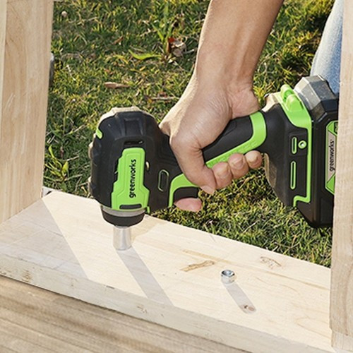 Гайковерт аккумуляторный GREENWORKS G24IW200 ударный, 24V, АКБ 2Ач и ЗУ 3803607CUA