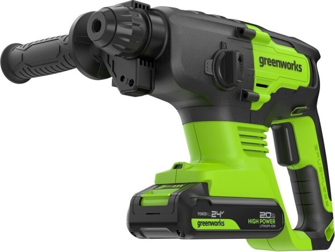 Перфоратор аккумуляторный GREENWORKS GD24SDS2 24V, АКБ 2Ач и ЗУ 3803007CUA