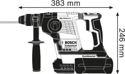 Перфоратор аккумуляторный BOSCH GBH 36 V-LI Plus 0611906002 2х4,0Ач, кейс L-Boxx