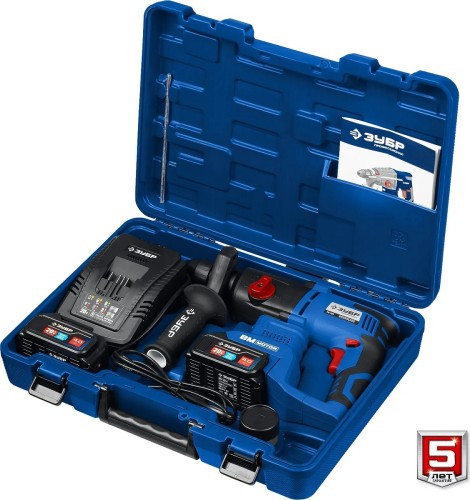 Перфоратор аккумуляторный ЗУБР Профессионал PB-260-42 20v бесщеточный (2 x 4Ач), кейс PB-260-42