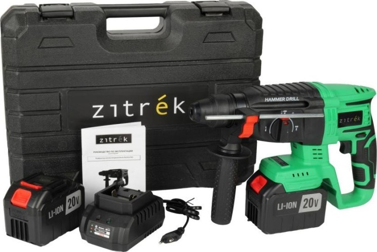 Перфоратор аккумуляторный ZITREK ZKCH20 PRO (Li-ion 2x6.0Ач, з/у, кейс) 083-1060
