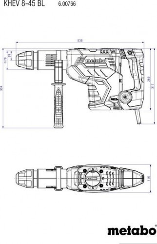 Перфоратор METABO KHEV 8-45 BL бесщеточный 600766500
