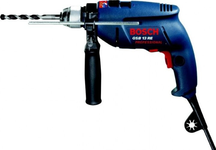 Дрель ударная сетевая BOSCH GSB 13 RE (ЗВП) односкоростная 0601217102