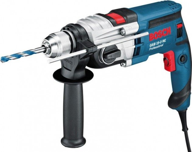 Дрель ударная сетевая BOSCH GSB 19-2 RE (БЗП) двухскоростная 060117B500 Кейс