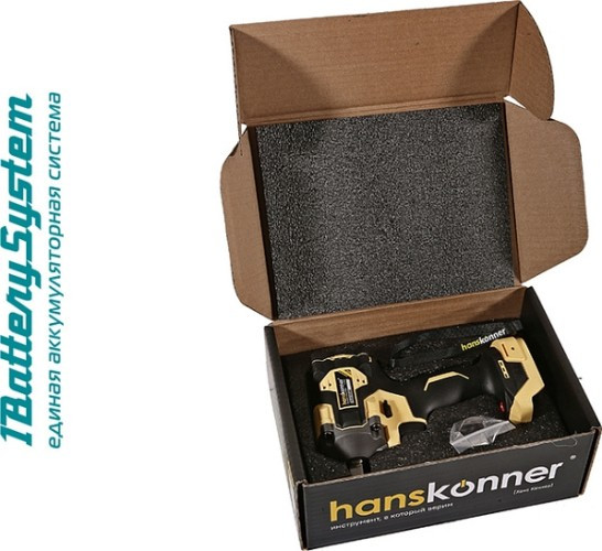 Гайковерт аккумуляторный HANSKONNER HCD20420BL